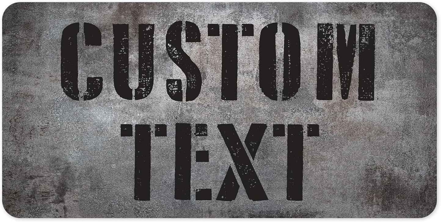Custom Sign, Custom Street Sign, 11 Font Colors, 13 Font Styles, 4 Hole Options, 22 Sizes, 6x12 Inches, Rust Free DiBound, Fade Resistant, Made in USA by My Sign Center (Grunge Metal)