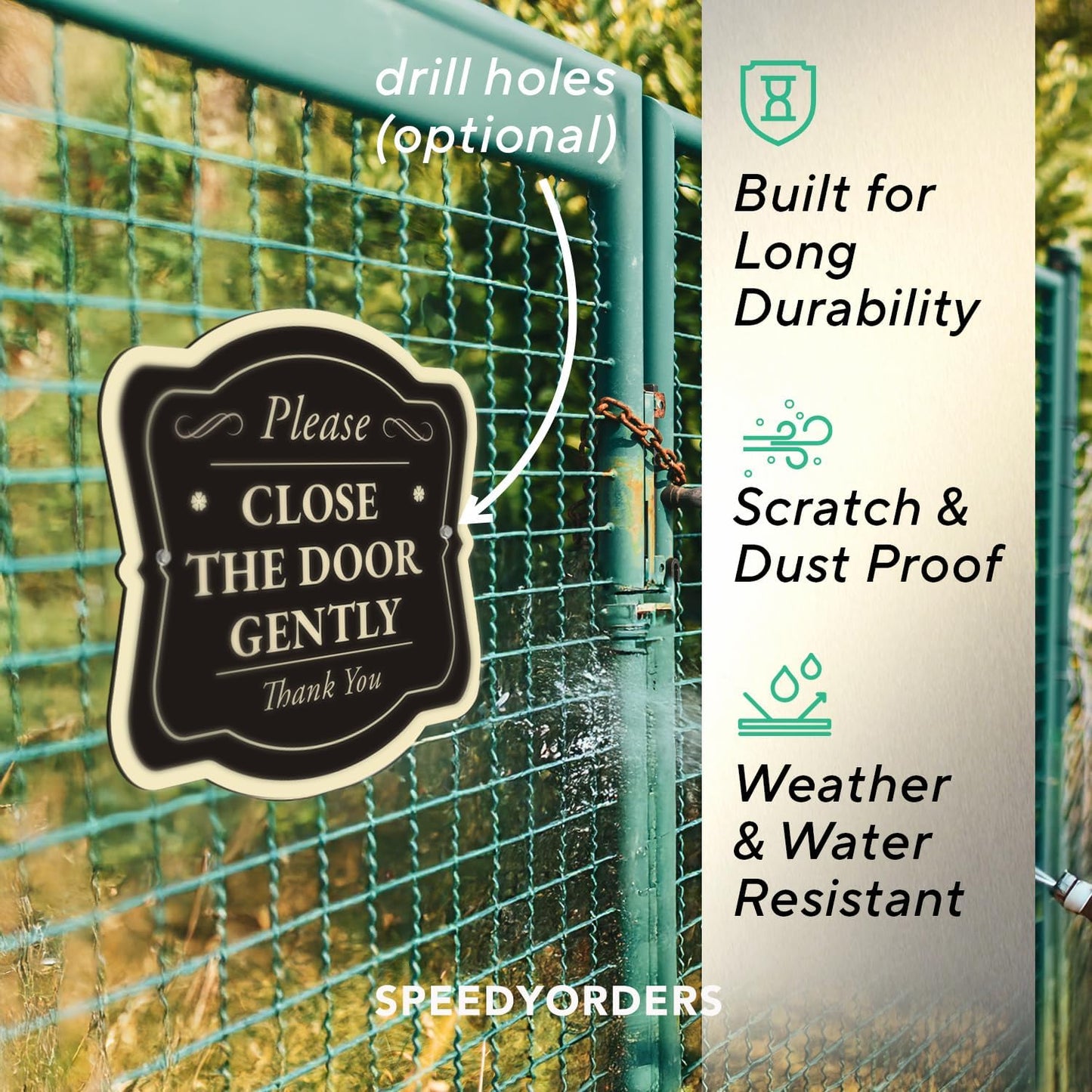 Custom Outdoor Decorative Metal Sign, Personalized Aluminum, Driveway Waterproof Sign, USA Made - Black 12x12