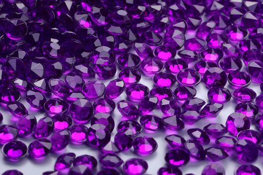 5000 pcs/Pack Wedding Table Scatter Confetti Crystals Acrylic Diamonds 6 mm Rhinestones for Wedding, Bridal Shower, Vase Beads Decorations (6mm, Dark Purple)