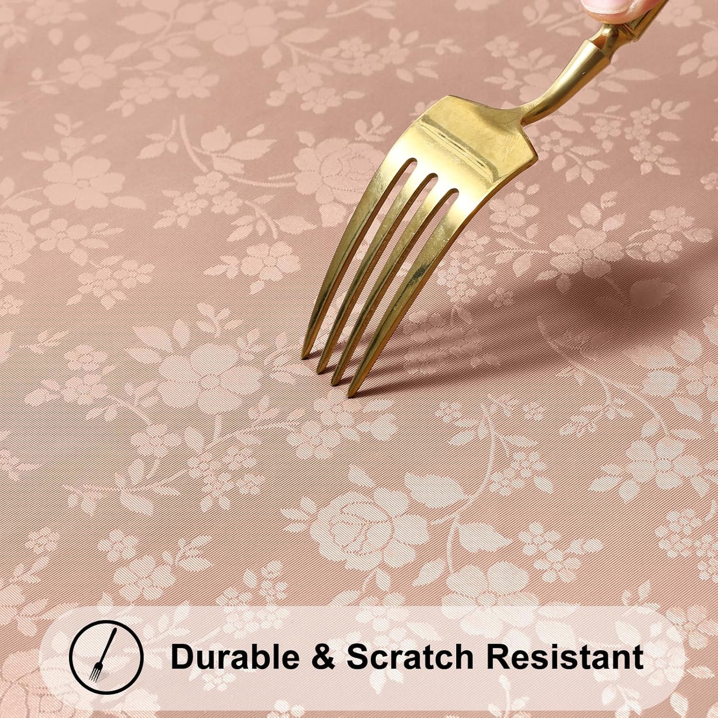 Smiry Rectangle Table Cloth, Waterproof Heavy Duty Vinyl Tablecloths, Wipeable Washable Table Cover for Kitchen and Dining Room (Tan, 60" X 120")