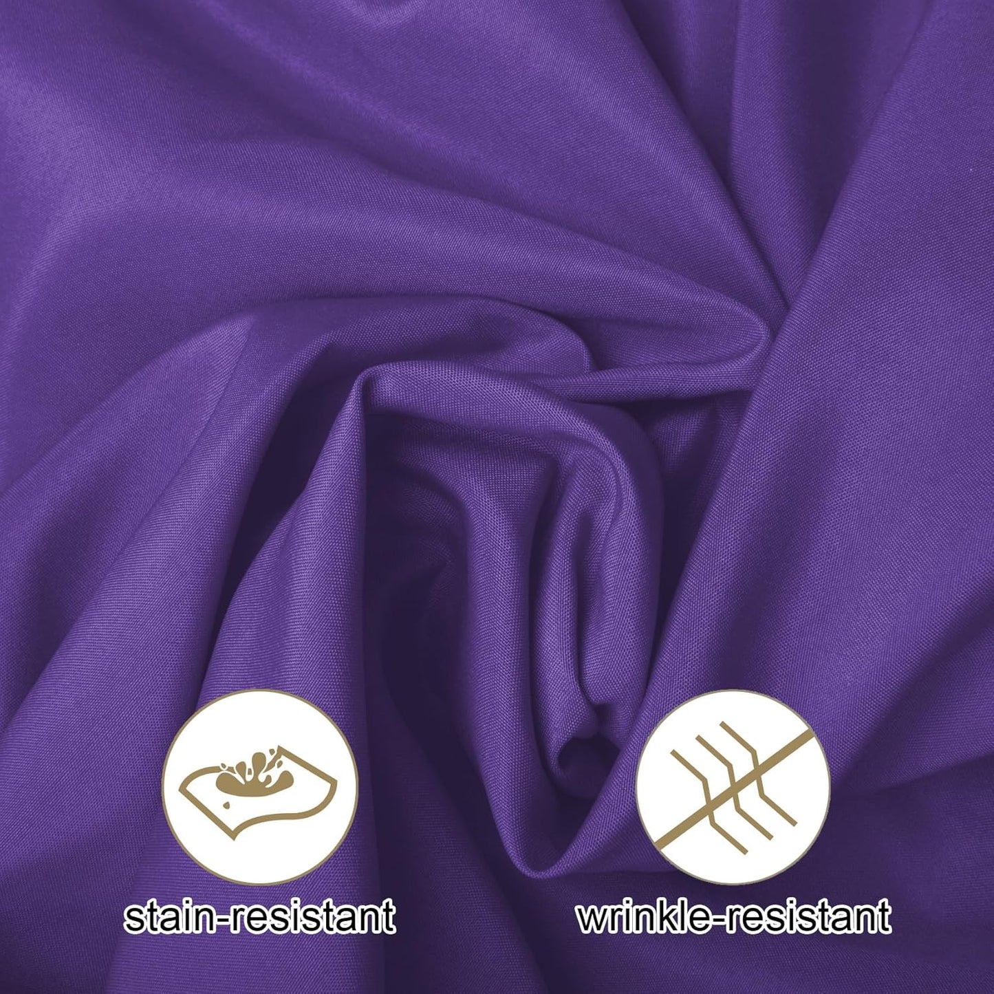 Ascoza 2pack 60x120 Inch Purple Rectangular Tablecloth 6 Feet Table Cloth in Polyester Fabric for Wedding/Banquet/Restaurant/Parties