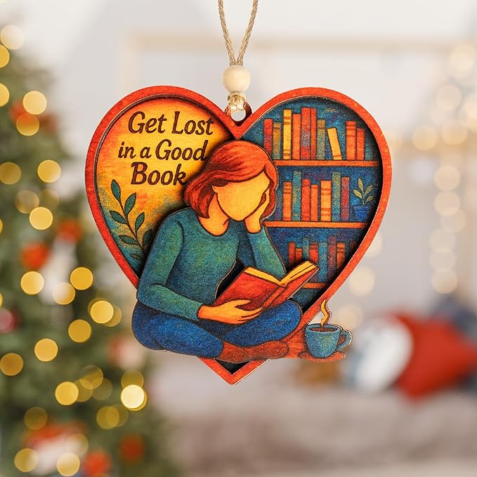 Funny Christmas Book Ornament 2025 - Book Christmas Ornament - Book Lover Gifts for Women - Books Ornaments for Christmas Tree - Bookish Gifts - Christmas Ornaments 2025 for Gift, Decor, Exchange