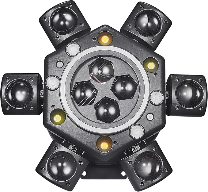 Moving Head Dj Lights for Parties, 180W LED RGBW 6 Arms with Mixed Lighting Effects,DJ Stage Lighting for Party Disco Club Wedding Bar (2)