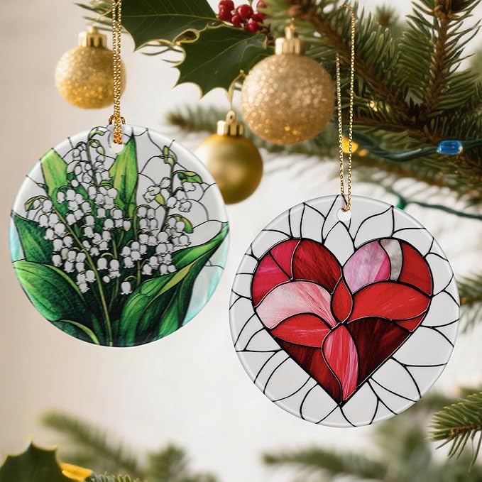 Valentine Heart Ornament, Christmas Ornaments: Christmas Tree Decorations, Holiday Decor, Stocking Stuffers, Gift Ideas, Valentine's Day Gift, Romantic Gifts for Girlfriend, Love Gifts for Wife