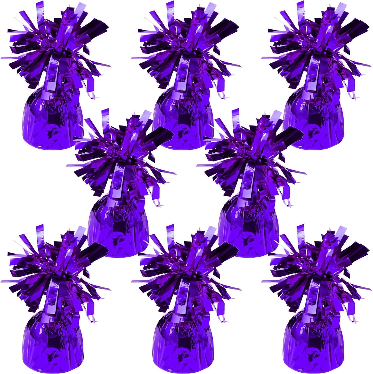 8 Pcs Purple Metallic Balloon Weights Holder Anchors Balloon Holder Weights for Helium Balloons Birthday Graduation Party Christmas Wedding Celebration Decoration (Purple)
