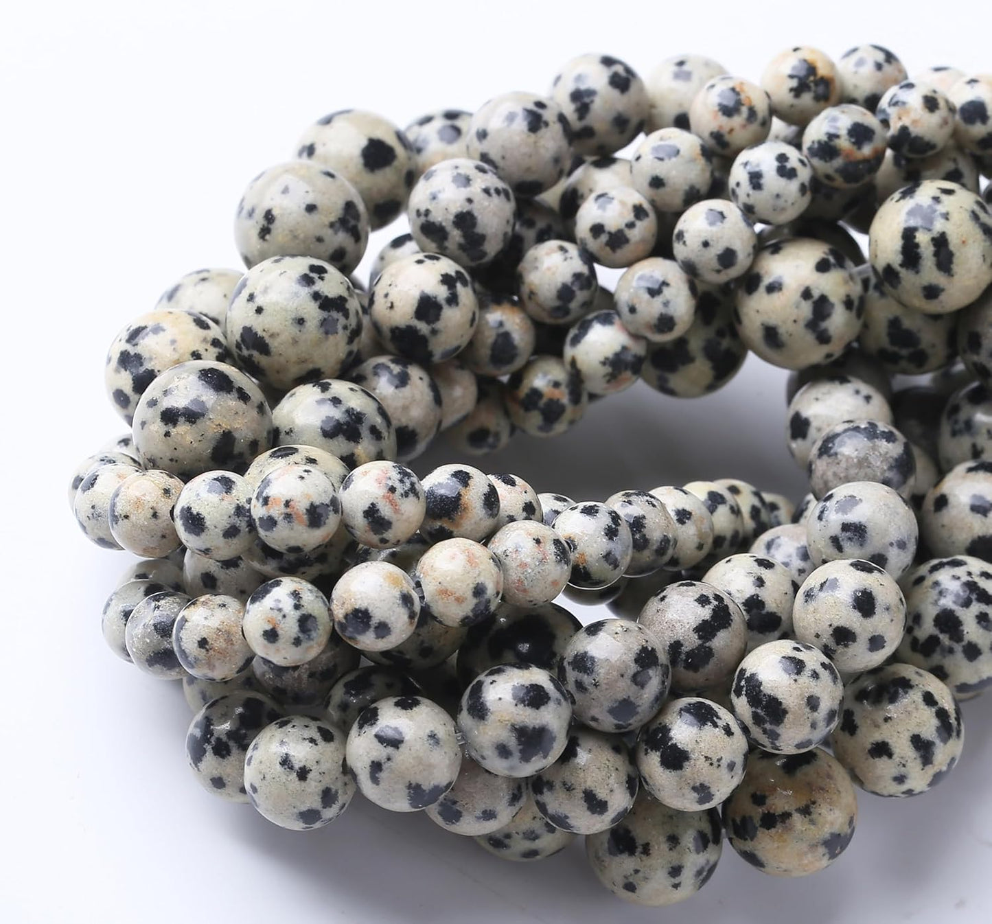 Quail Egg Stone Beads Gemstone Round Crystal Energy Jade Beads Stone Beads for Jewelry Making DIY Bracelet Necklace Jewelry Making 1 Strand 15.5inch 4MM