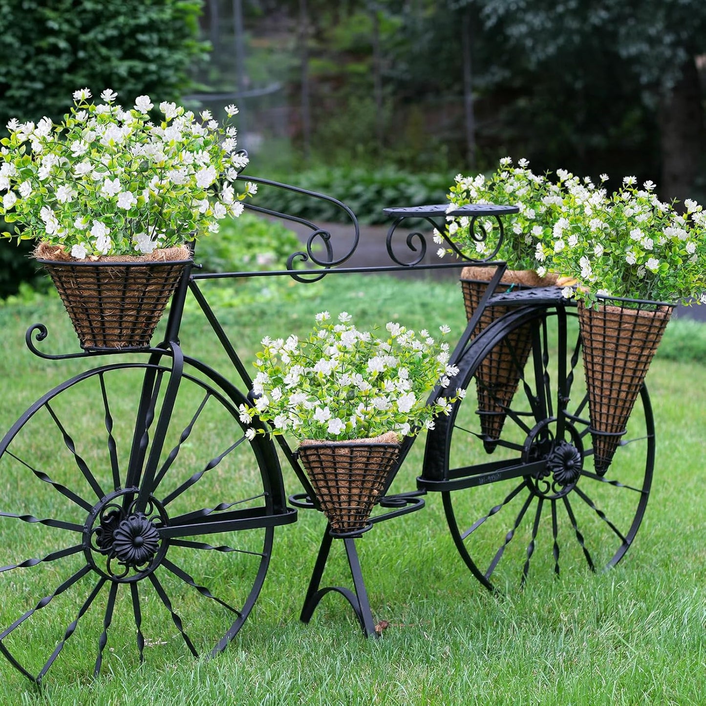 AmyHomie 20 Bundles Artificial Flowers for Outdoor Outside Spring Summer Decoration UV Resistant Faux Flowers No Fade Fake Plastic Plants Garden Porch Window Box Decorating