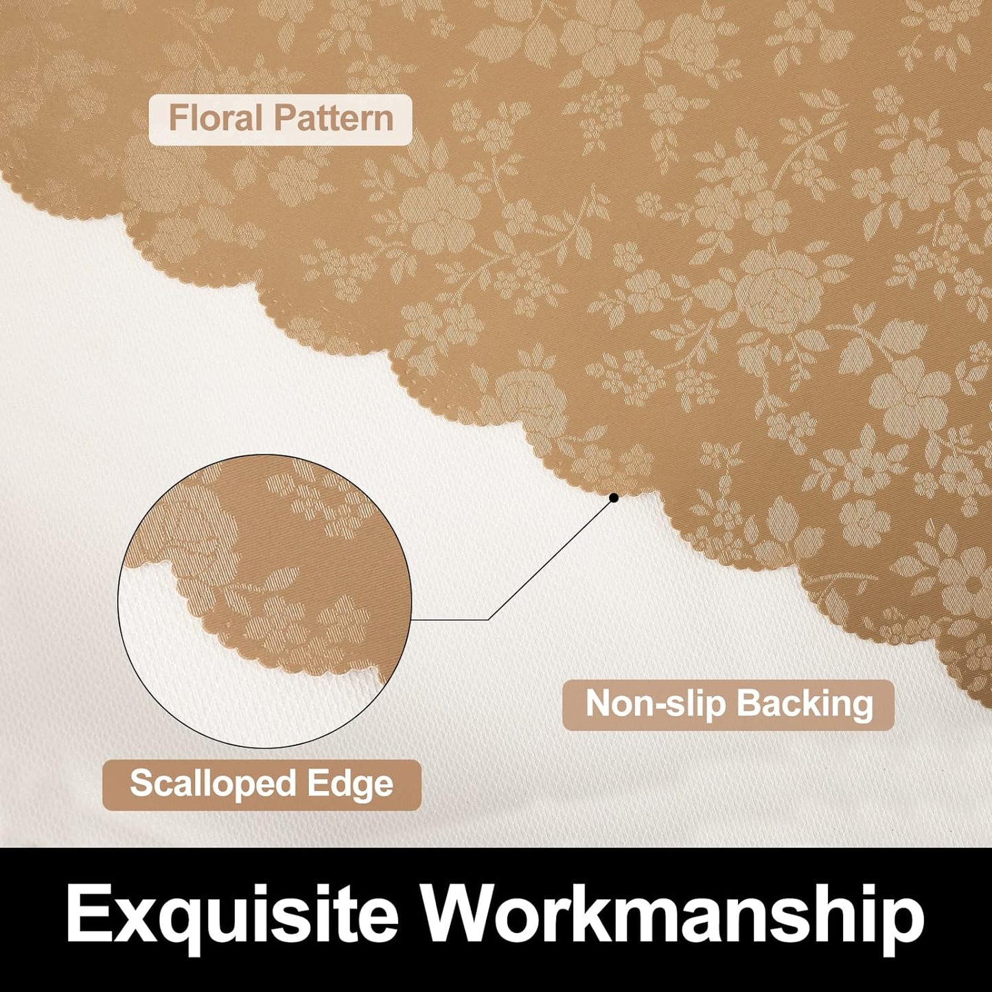 Smiry Rectangle Table Cloth, Waterproof Heavy Duty Vinyl Tablecloths, Wipeable Washable Table Cover for Kitchen and Dining Room (Brown, 70" X 90")