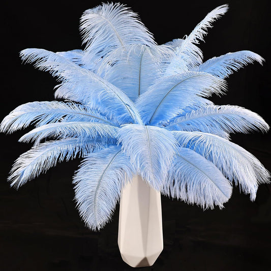 THARAHT Light Purple Ostrich Feathers 24pcs Natural Bulk 8-10Inch 20cm-25cm for Crafts Wedding Party Centerpieces Easter Gatsbi and Home Decoration Feathers