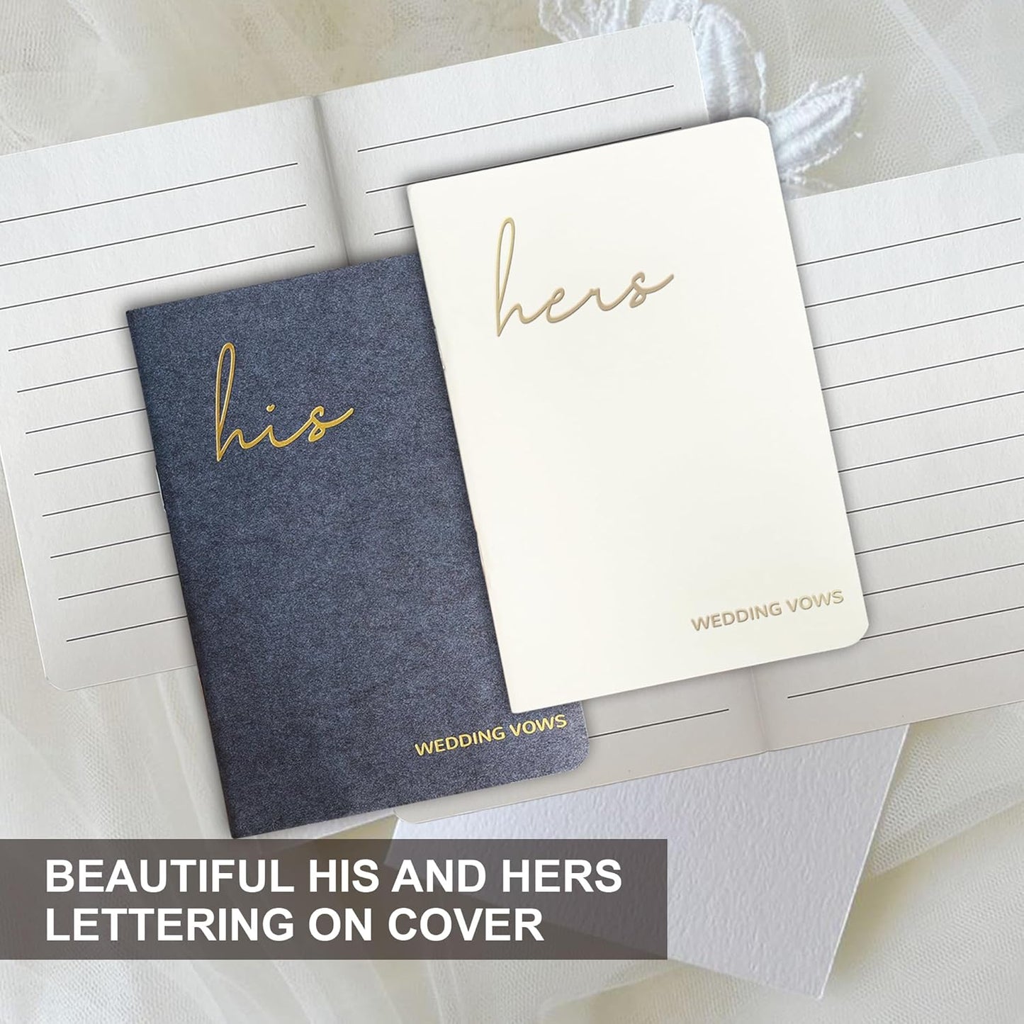 Wedding Vow Books His and Hers, Wedding Registry Gifts Ideas for Bride & Groom,Wedding Essentials