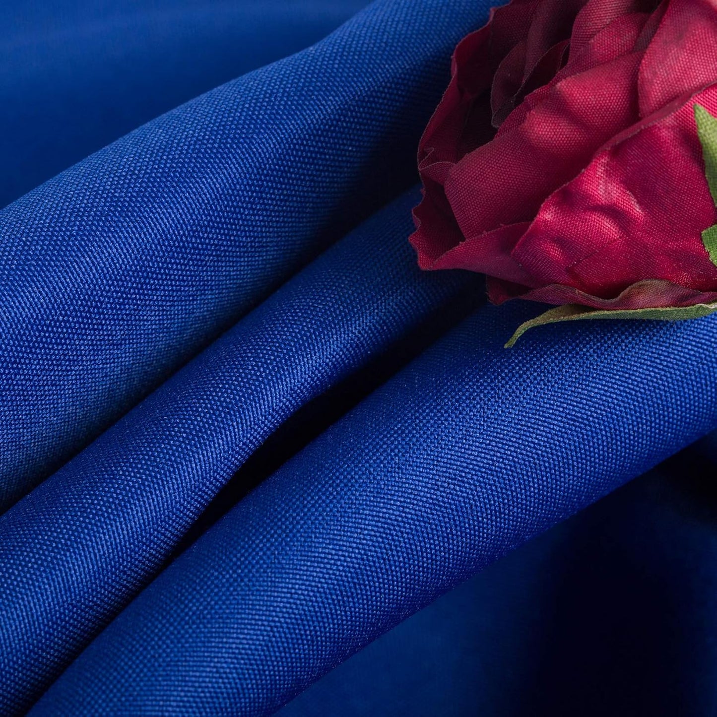 Ascoza 2pack 90 Inch Royal Blue Round Tablecloth in Washable Polyester Fabric for Wedding/Banquet/Restaurant/Parties