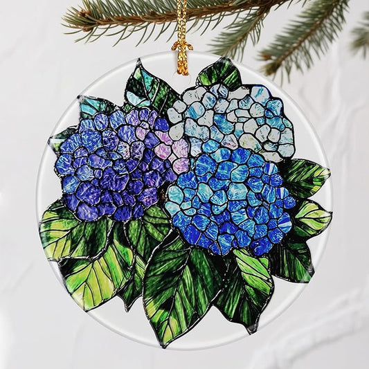 Vibrant Hydrangea Christmas Ornaments: Christmas Tree Decorations & Holiday Ornaments – Holiday Presents, Gift Ideas for Friends, Coworker, Family, Hydrangea Lover, and Flower Lover