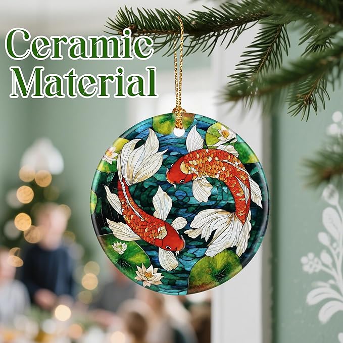 Koi Fish Ornament – Christmas Ornament, Christmas Tree Decor, & Perfect Holiday Decor | Koi Fish Lover Gift, Gifts for Friends