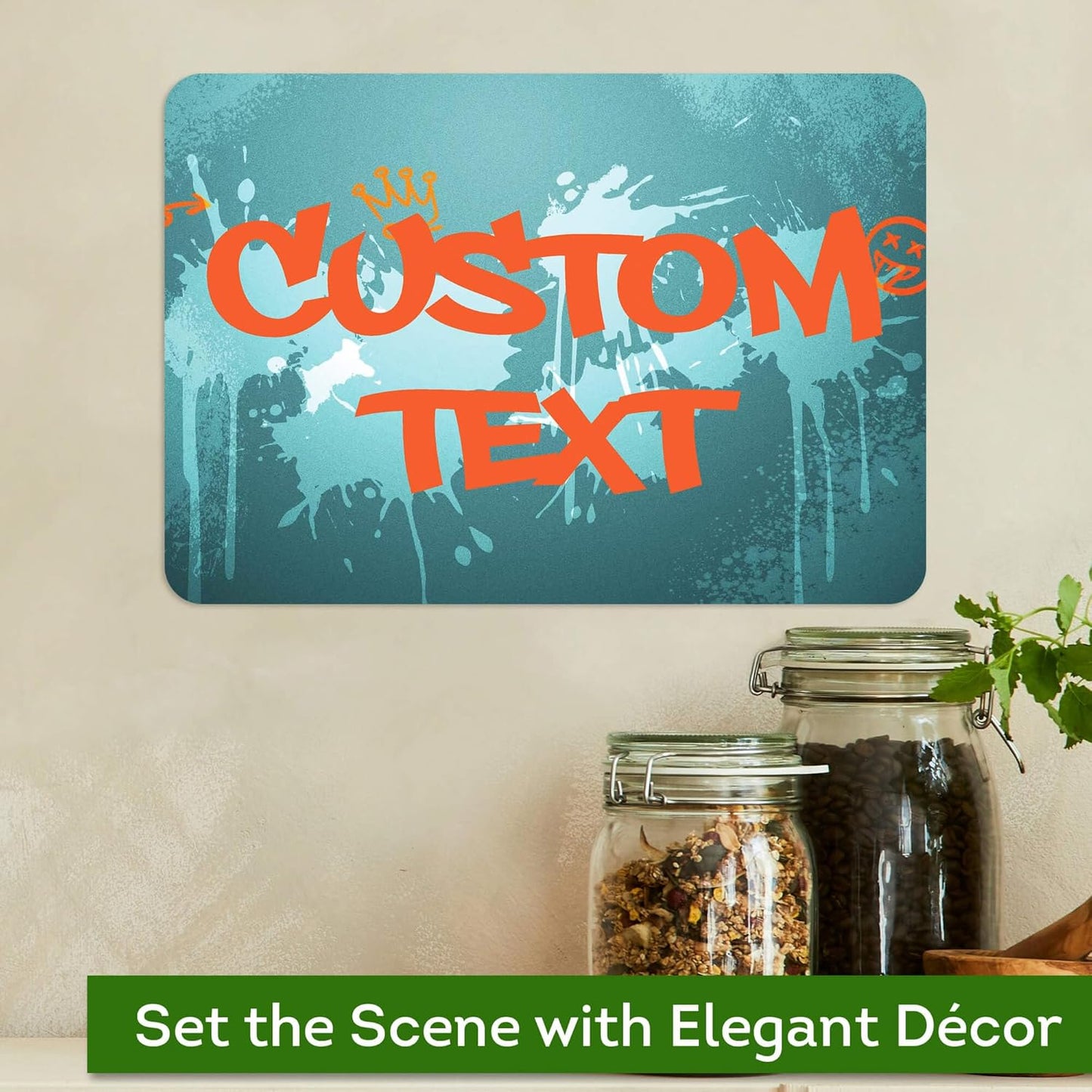 Custom Sign, Custom Street Sign, 11 Font Colors, 13 Font Styles, 4 Hole Options, 22 Sizes, 7x10 Inches, Rust Free DiBound, Fade Resistant, Made in USA by My Sign Center (Graffiti)