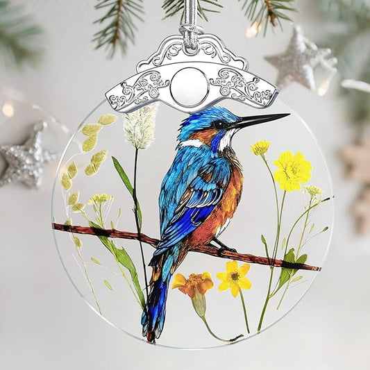Christmas Ornaments: Stained Glass Ornament, Christmas Tree Ornament, Hanging Ornaments for Home Decor & Xmas Tree Decorations – Exquisite Holiday Decor, Gifts & Holiday Present - Kingfisher