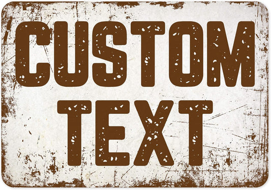 Custom Sign, Custom Street Sign, 11 Font Colors, 13 Font Styles, 4 Hole Options, 22 Sizes, 7x10 Inches, Rust Free DiBound, Fade Resistant, Made in USA by My Sign Center (Rustic)