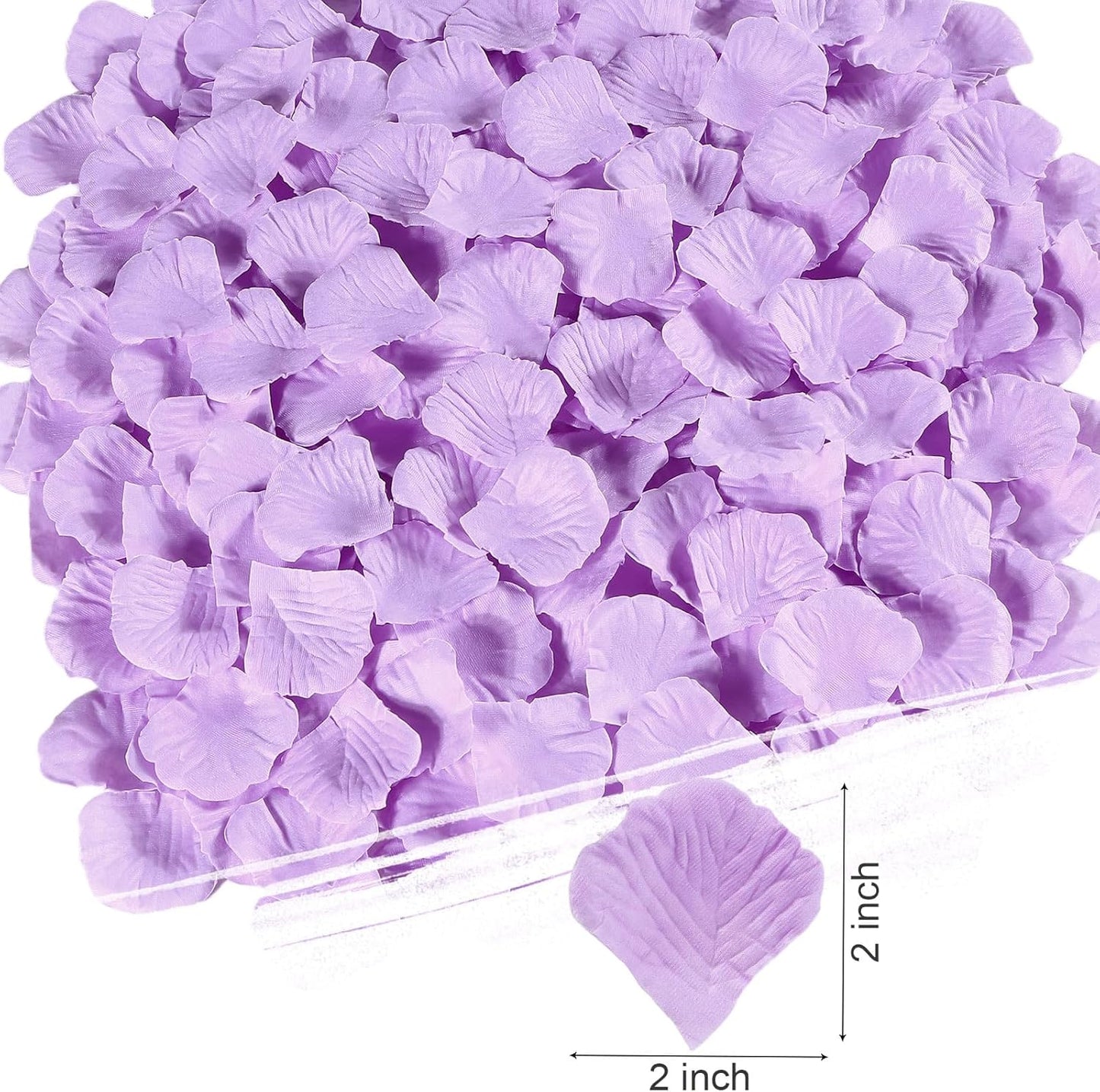 1000 Pcs Light Purple Rose Petals Artificial Silk Flower Petals Romantic Decorations for Wedding Engagement Birthday Event Anniversary Party Backdrop Supplies