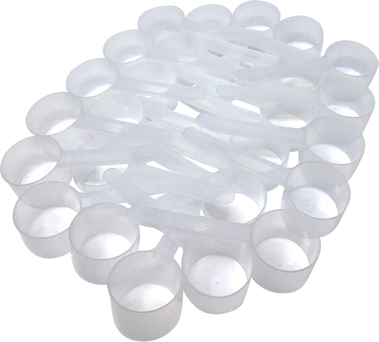 32 mL (32 CC | 1.08 Oz.) Long Handle Scoop for Measuring Coffee, Pet Food, Grains, Protein, Spices and Other Dry Goods (Pack of 25)