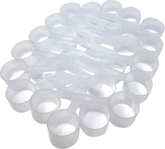 39 mL (8 Teaspoon | 1.32 Oz. | 2.63 Tablespoon) Long Handle Scoop for Measuring Coffee, Pet Food, Grains, Protein, Spices and Other Dry Goods (Pack of 25)