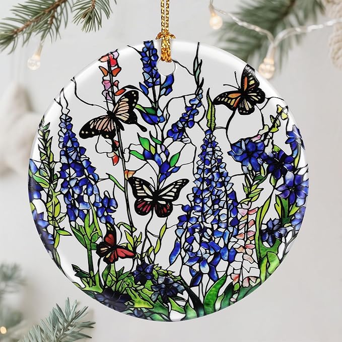 Lavender Monarch Butterfly Ornament – Christmas Ornament, Christmas Tree Decor, & Perfect Holiday Decor | Butterfly Lover Gift, Gifts for Women and Friend