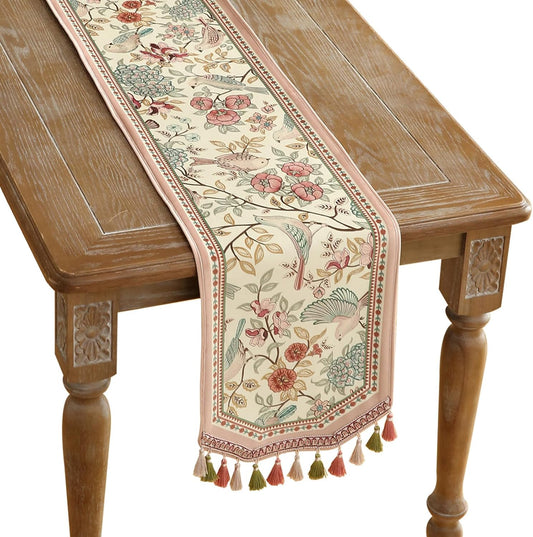 Velvet French Table Runner Farmhouse for Home Kitchen Dining Decor Parties Family Dinners Wedding 12"*118"