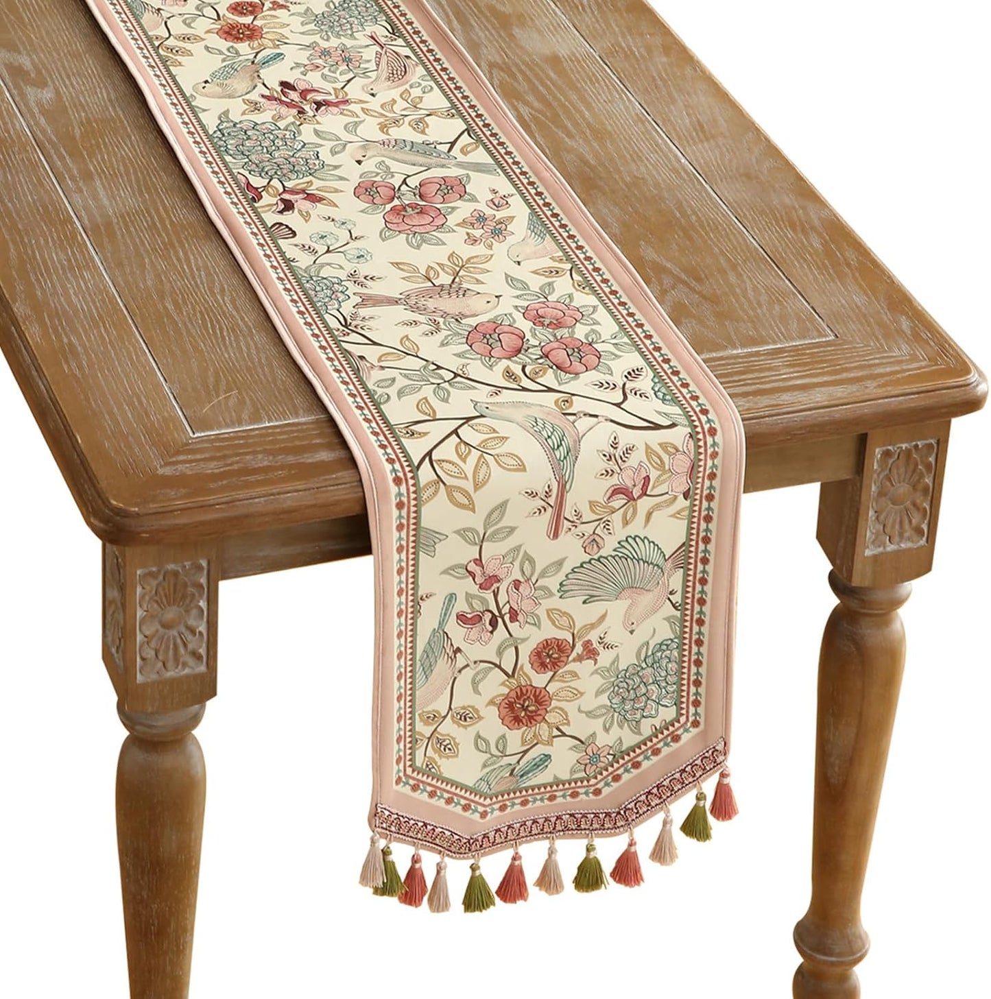 patdrea Velvet French Table Runner Farmhouse for Home Kitchen Dining Decor Parties Family Dinners Wedding 12"*87"