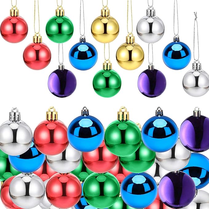 KTKDE Christmas Balls Decoration 36 Pcs/2.36in Christmas Tree Decorations Shatterproof Hanging Ornament Balls for Holiday Wreath Xmas Tree Decor Colorful Ball for Party Event