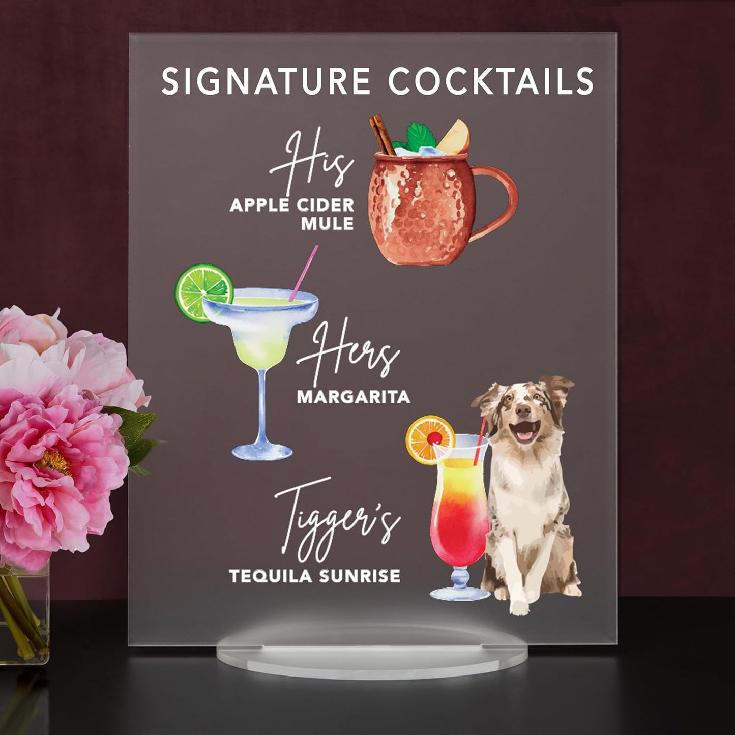 Pet Signature Drink Wedding Signs