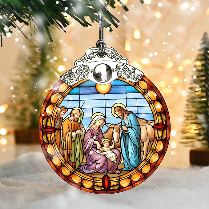 Nativity Christmas Ornaments - Nativity Ornaments for Christmas Tree - Christian & Religious Gifts - S077