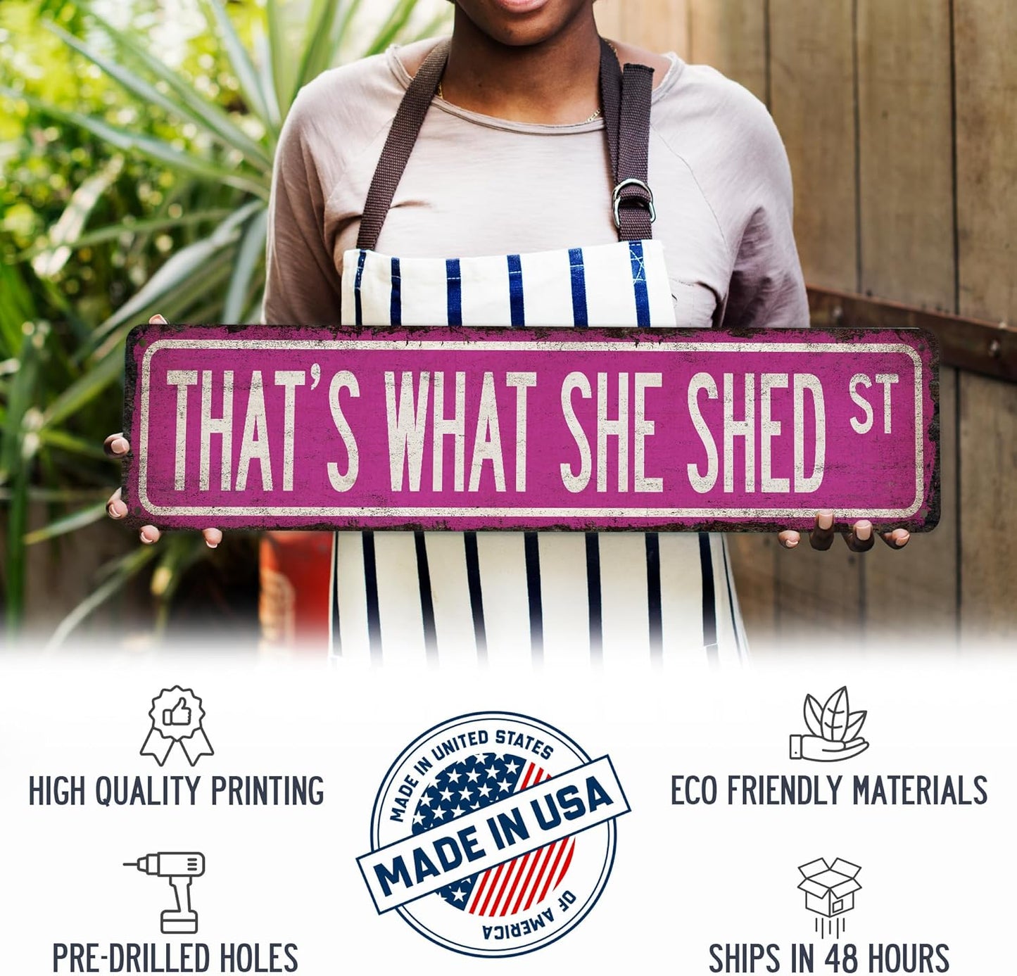 Personalized Street Signs Vintage Looking Street Sign - Made In USA - Rustic Signs For Bedroom Custom Sign Customizable Gifts For Men 104180014001