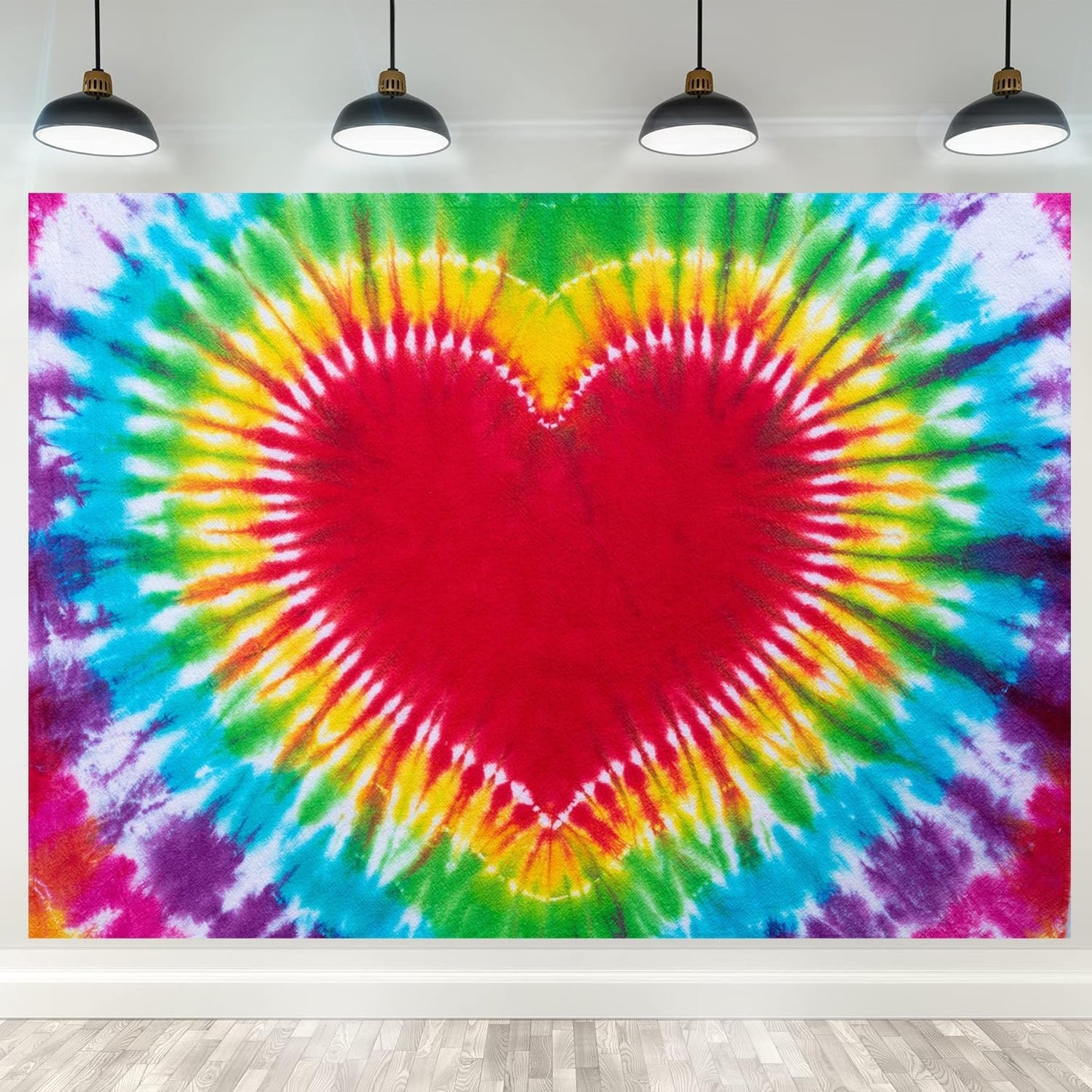 Hippie Backdrop 10x8ft 60s 70s Backgrounds Tie Dye Theme Party Decorations Hippie Supplies Photo Booth Props