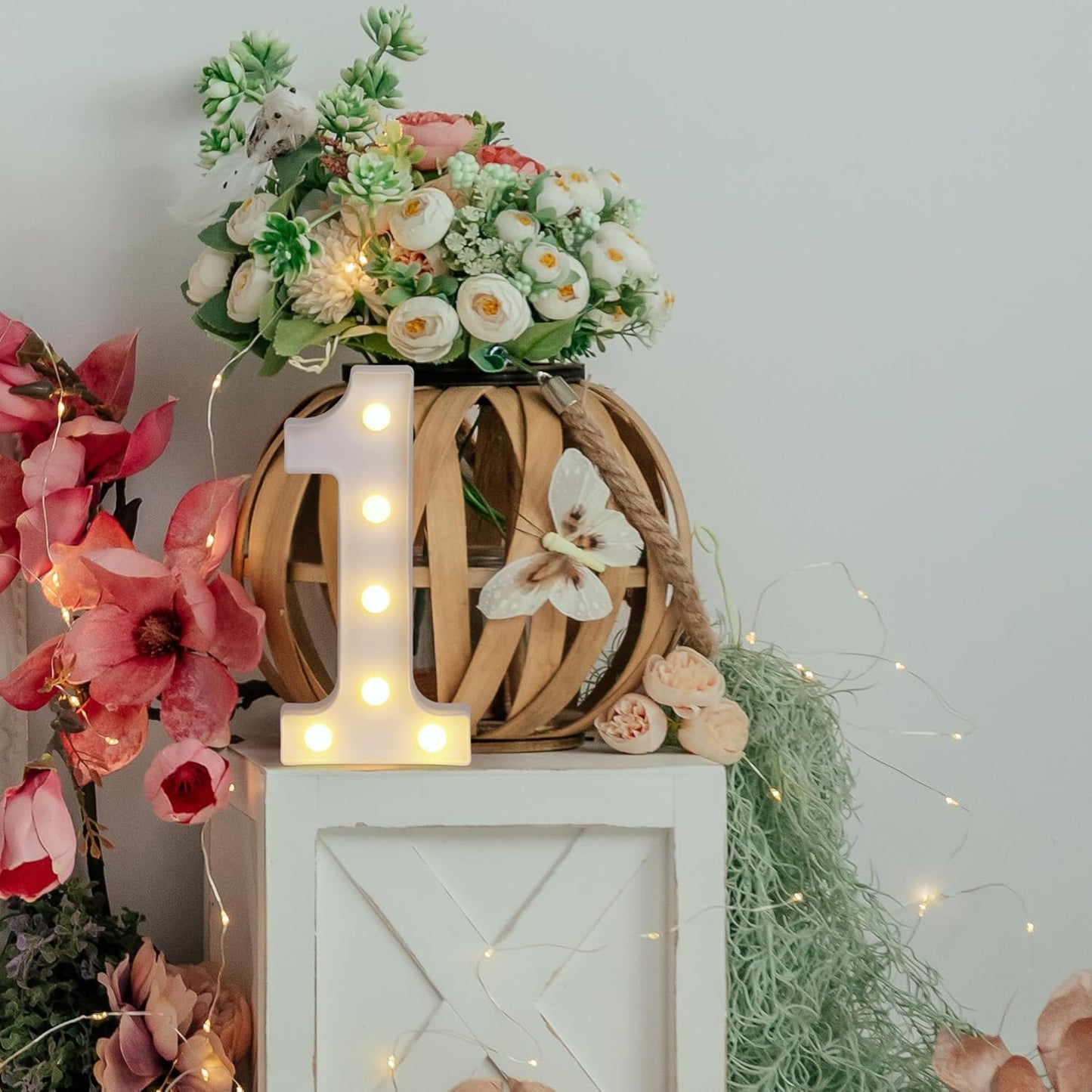 Foaky Decorative Led Marquee Light Up Number, Marquee Light Up Number Sign for Night Light Wedding Birthday Party Christmas Home Bar Decoration Number(1)