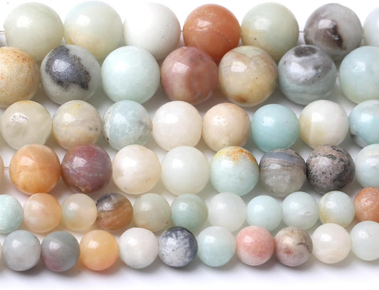 Fancy Stone Beads for Jewelry Making DIY Craft Gemstone Beads Kit (10mm, 35pcs) Smooth Healing Crystal Beads for Bracelets, Necklaces, Home Decor