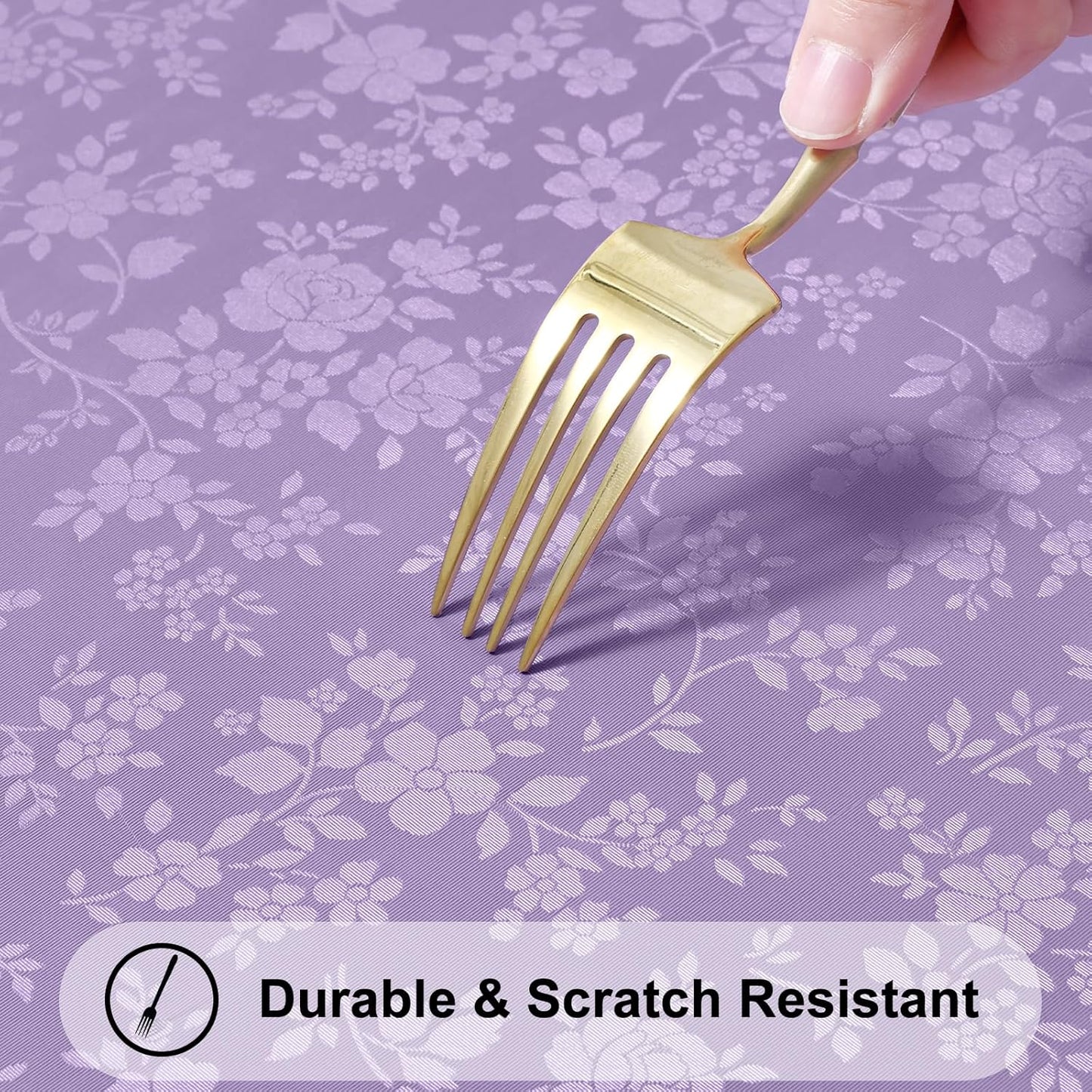 Smiry Rectangle Table Cloth, Waterproof Heavy Duty Vinyl Tablecloths, Wipeable Washable Table Cover for Kitchen and Dining Room (Purple, 54" X 78")