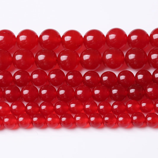 Carnelian Stone Beads Gemstone Round Crystal Energy Jade Beads Stone Beads for Jewelry Making DIY Bracelet Necklace Jewelry Making 1 Strand 15.5inch 31PCS 12MM