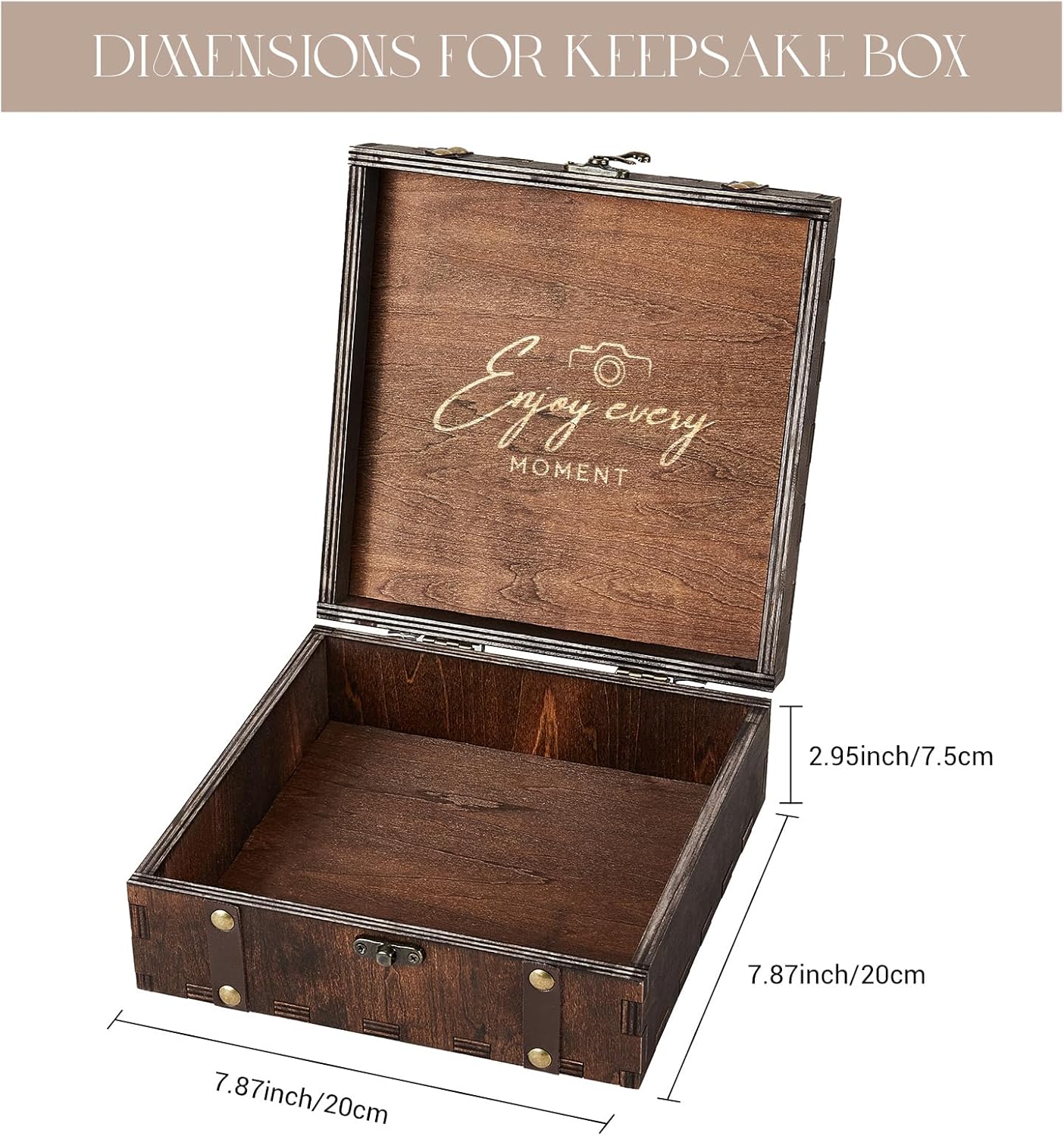 AW BRIDAL Wedding Keepsake Box for Memories, Engraved Wooden Decorative Box, Bridal Shower Presents for Bride Bachelorette, Wedding Gifts for Couples, Engagement Gift for Newly Engaged Couple