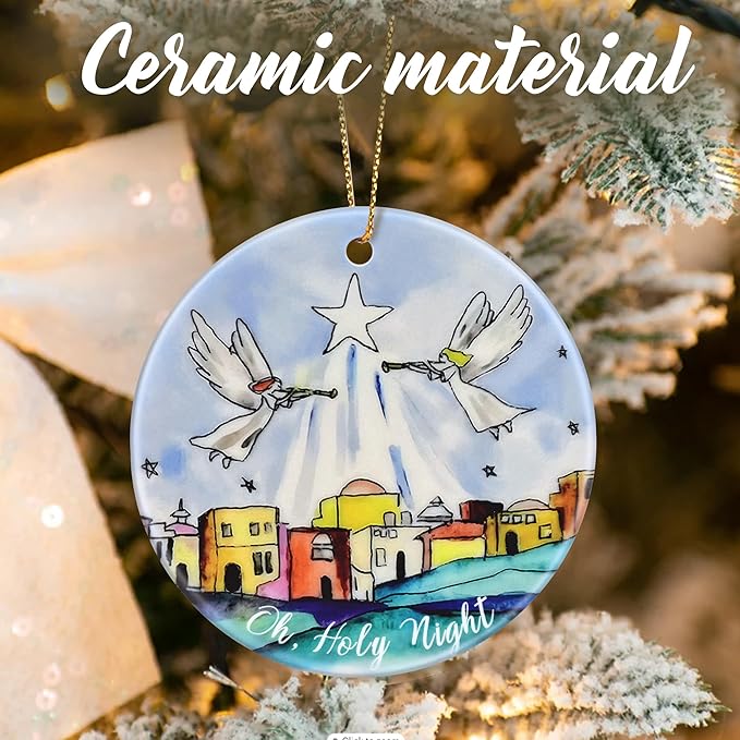 Bethlehem Ornaments, Oh Holy Night Christmas Ornaments: Christmas Tree Decorations, Holiday Decor, Stocking Stuffers, Gift Ideas, Xmas Gift, Christian Gifts & Religion Gifts