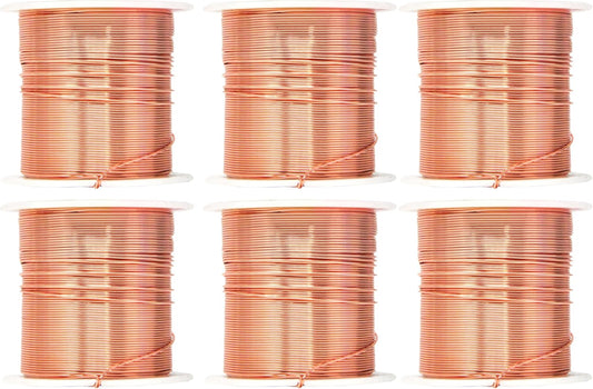 Mandala Crafts 20 Gauge Anodized Aluminum Craft Wire for Jewelry Making - 450 FT Colored Flexible Rose Gold Combo Wire - Bendable for Bonsai Armature Crafting Sculpting