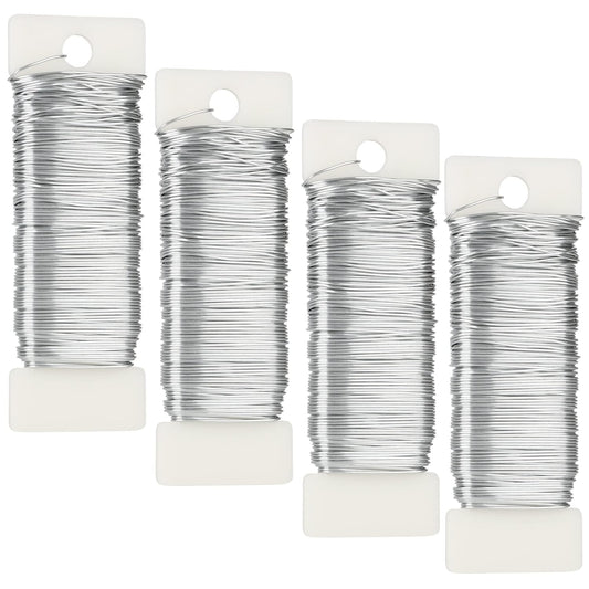 Silver Floral Wire - 152 Yards, 22 Gauge, Flexible for Flower Arrangement, Garland, Wreaths, Plant Crafts