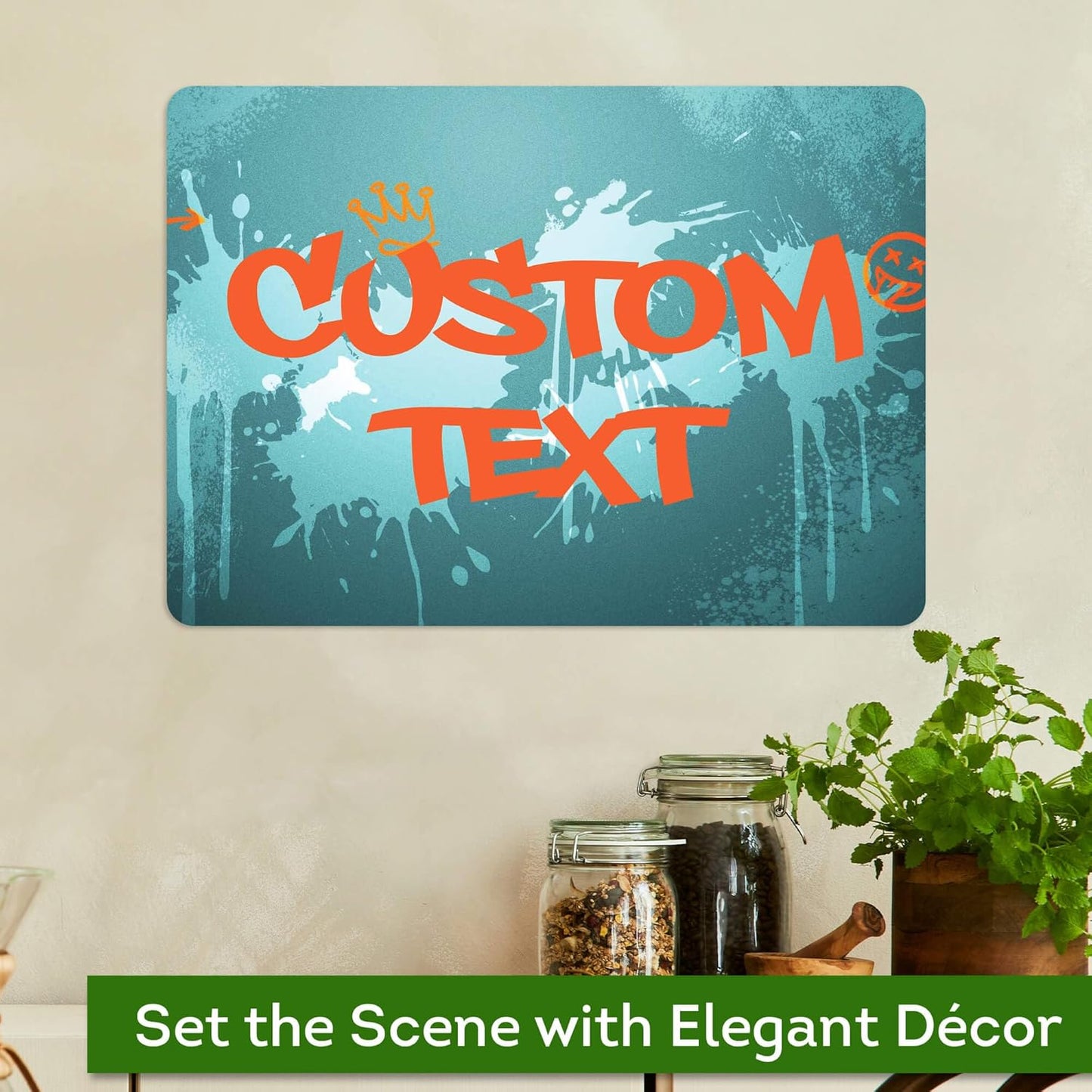 Custom Sign, Custom Street Sign, 11 Font Colors, 13 Font Styles, 4 Hole Options, 22 Sizes, 10x14 Inches, Rust Free DiBound, Fade Resistant, Made in USA by My Sign Center (Graffiti)