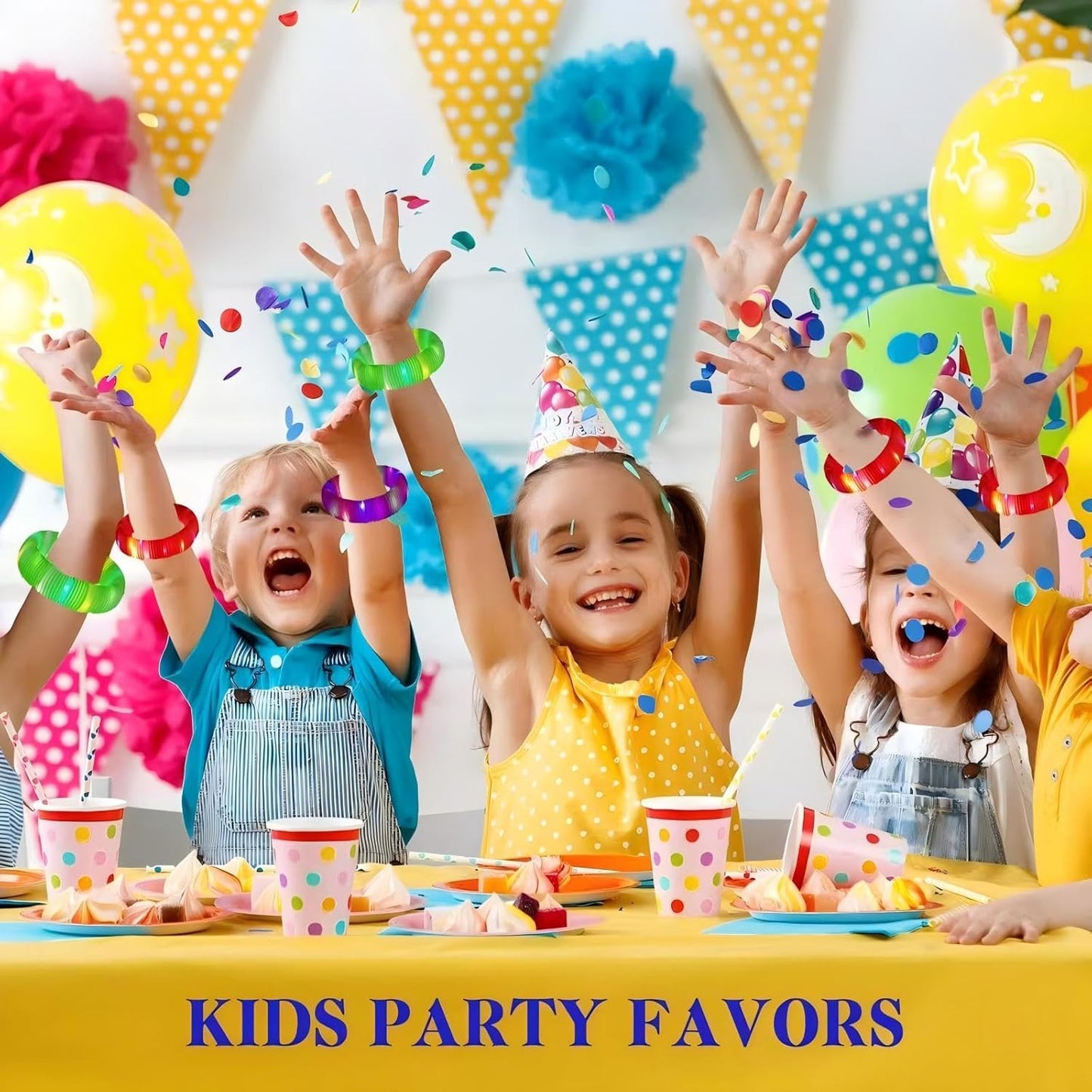 Pink 24 Pack Light Up Party Favors Supplies,Bulk Glow Sticks Bracelet,Necklace Accessories for Kids,Birthday Return Gifts Treats,Easter Basket Goodie Bag Stuffer Fillers for Boys Girls