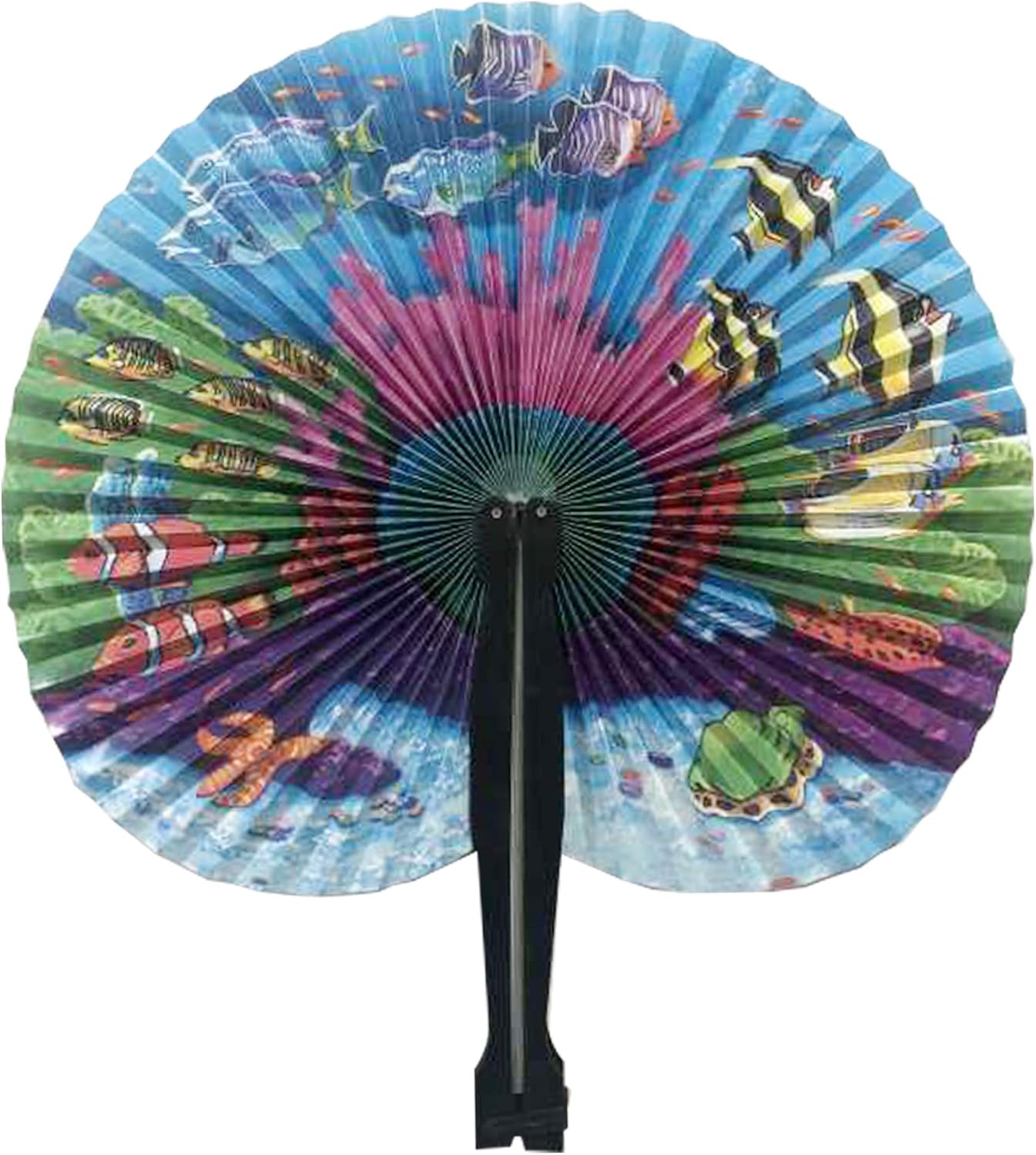 20 Pcs 10" Safari Print Animal Folding Paper Fan Bulk Assortment for Gifts,Weddings, Festival, Birthday, Summer,Party Favors,School Cultural Shows