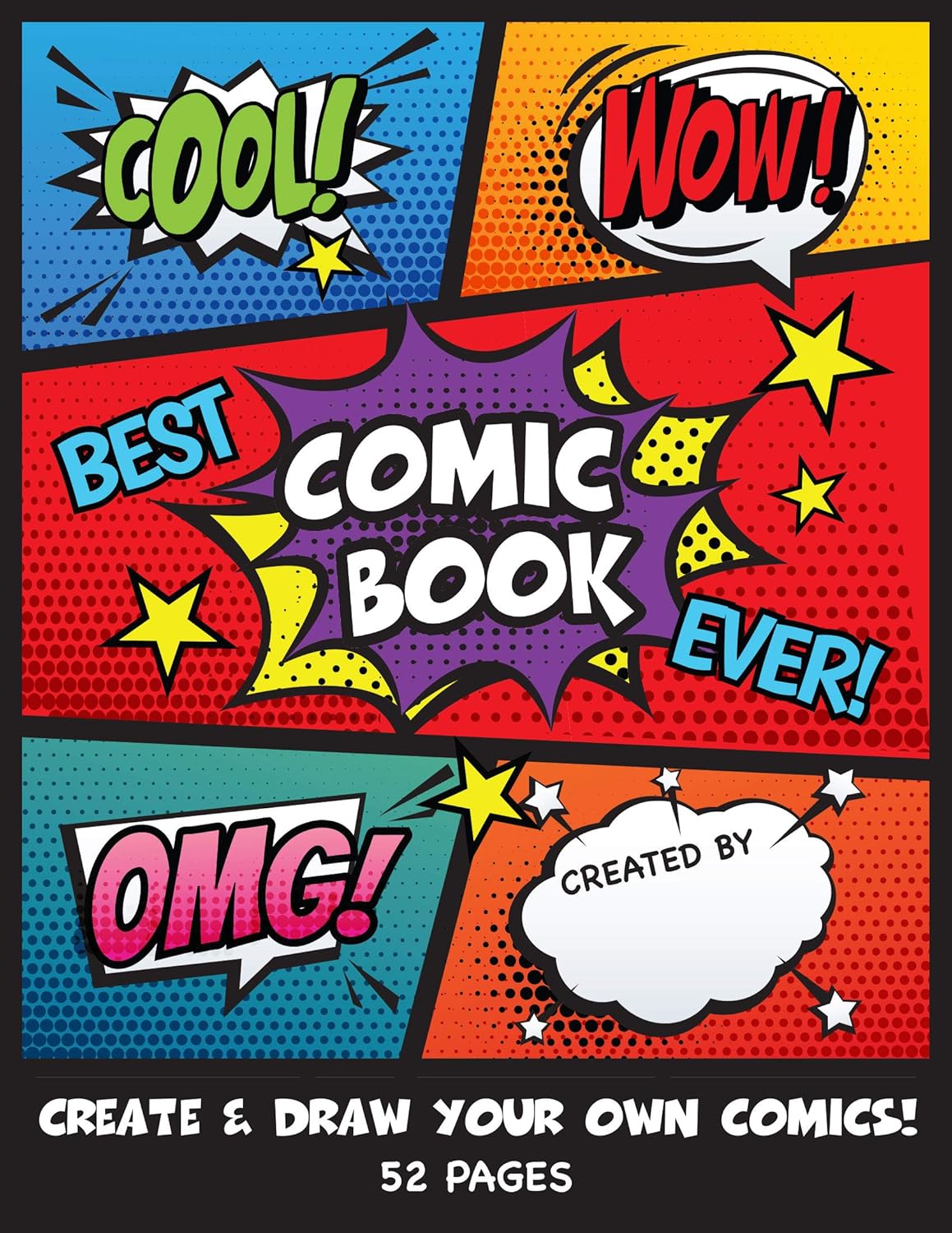 Blank Comic Book | Set of 2 | Create Your Own Comics and Cartoons with 5 Comic Templates | Blank Books for Kids | Creative Gift Idea | Road Trip Essentials