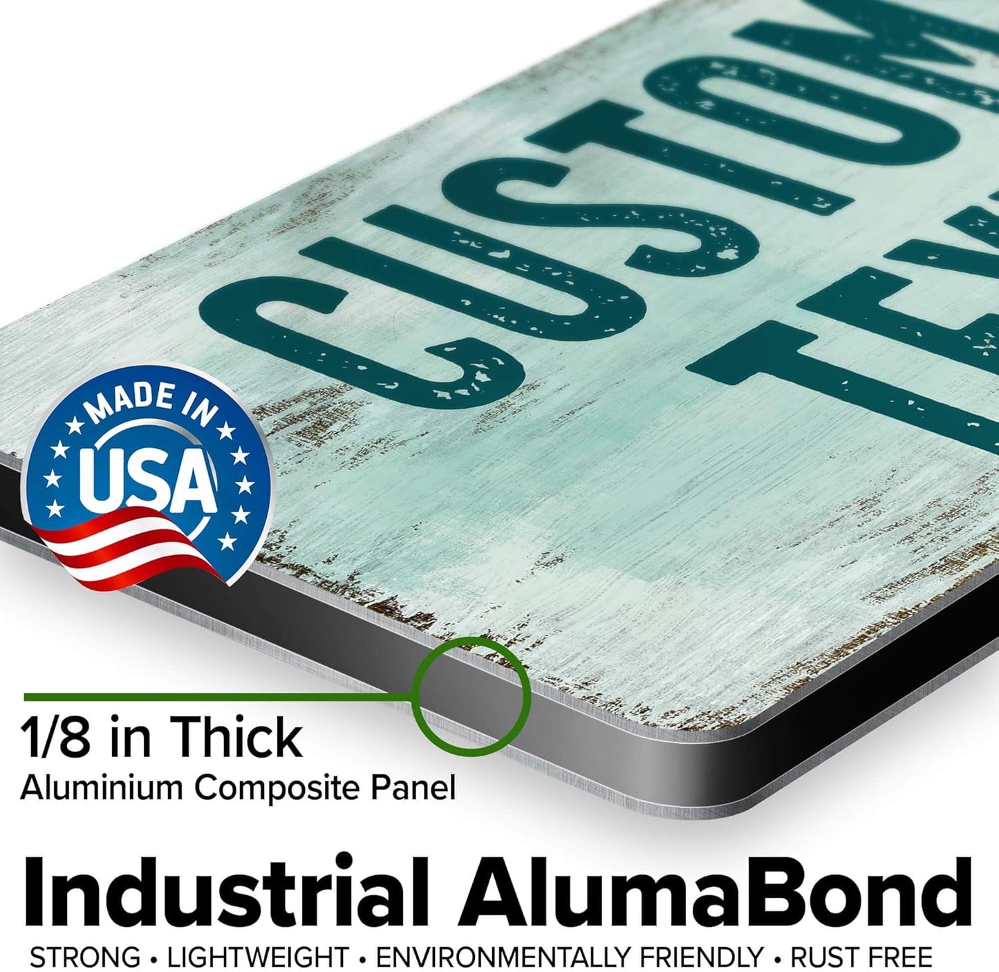 Custom Sign, Custom Street Sign, 11 Font Colors, 13 Font Styles, 4 Hole Options, 22 Sizes, 6x12 Inches, Rust Free DiBound, Fade Resistant, Made in USA by My Sign Center (Shabby Chic)