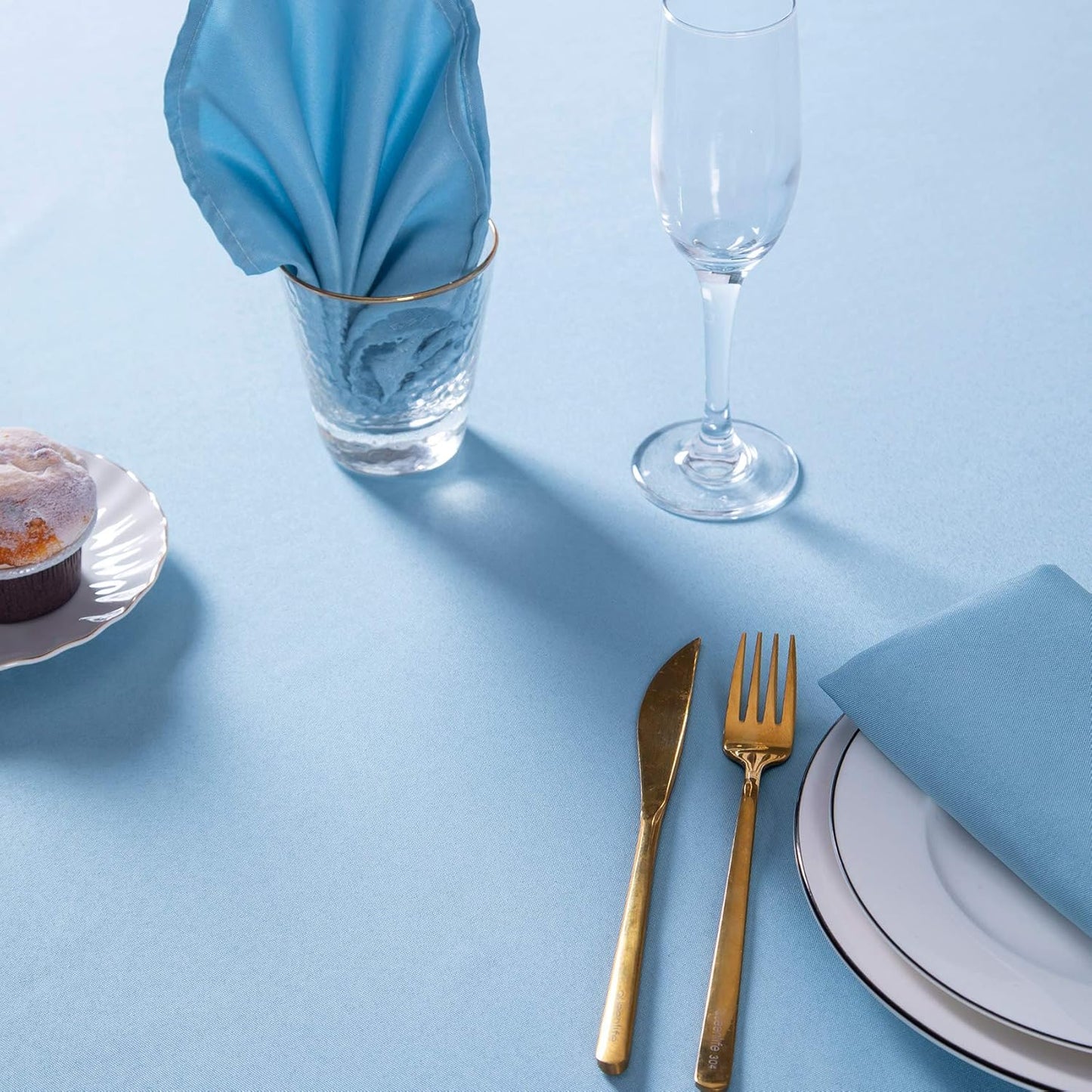 Rectangle Tablecloth 60x102 inch Washable Polyester Fabric Table Cloth for Wedding Party Dining Banquet Decoration（60x102, Blue Mist）