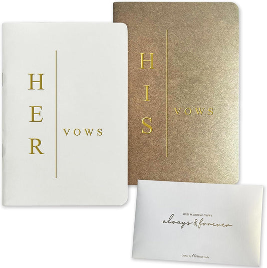 Vow Books His and Hers Wedding Vow Books Bride and Groom Vow Books Wedding Essentials Wedding Accessories(TR-HH-Terracotta)