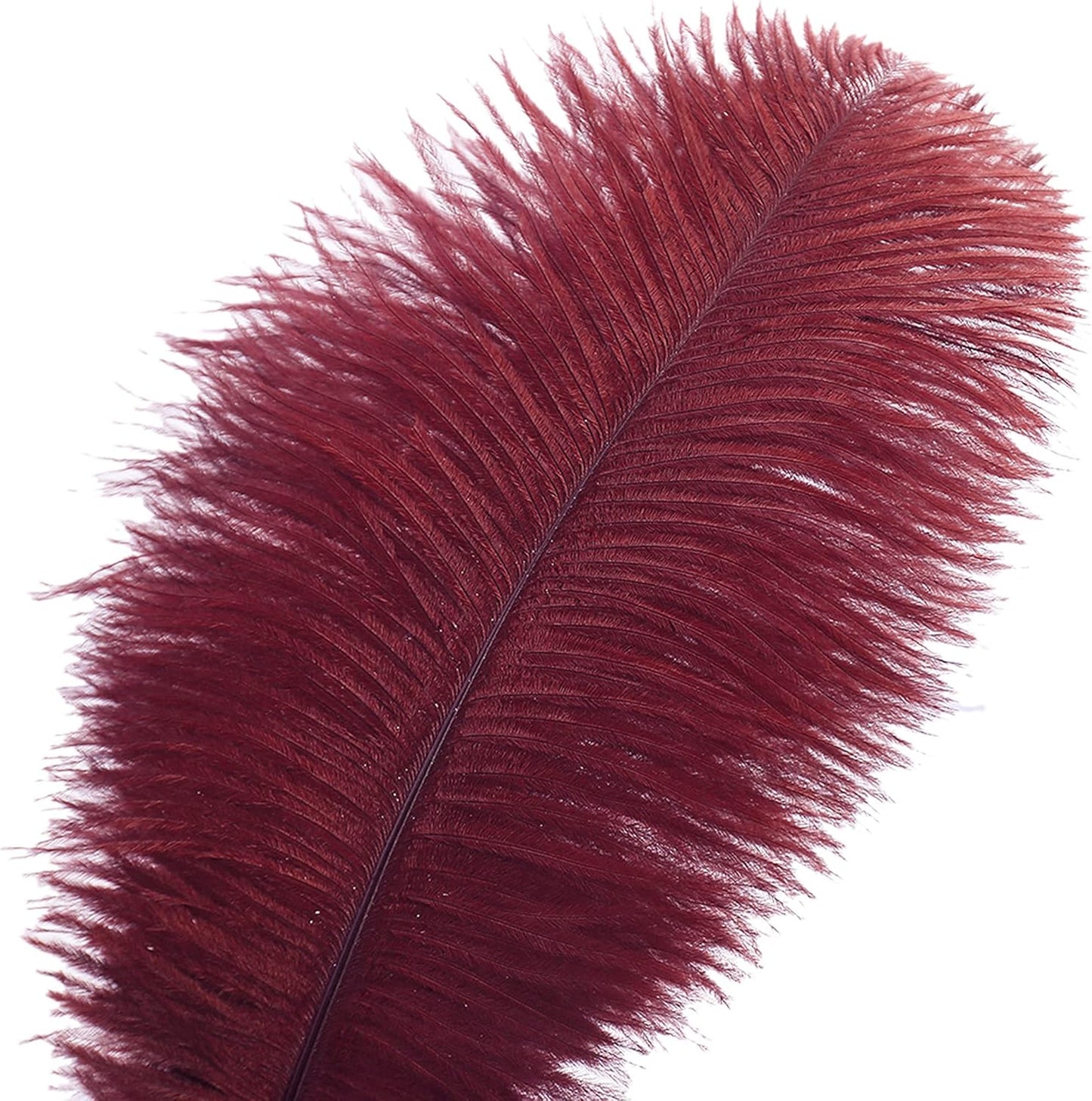 Ballinger Burgundy Ostrich Feathers Bulk - 12Pcs 12-14inch Feathers for Party Centerpieces, Flower Arrangement and Home Decor(Burgundy)