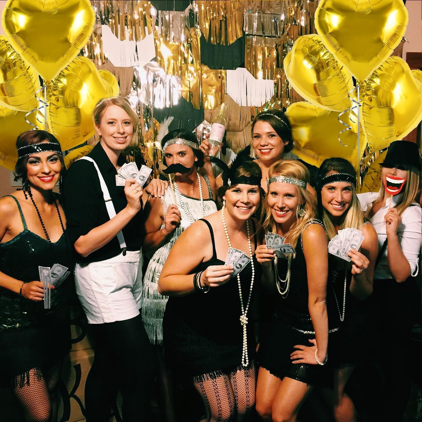 TONIFUL 30Pcs 18 Inch Gold Heart Balloons Gold Heart Shape Foil Mylar Balloons Decoration for Birthday Valentine's Day Wedding Bridal Shower Anniversary Engagement Party Supplies