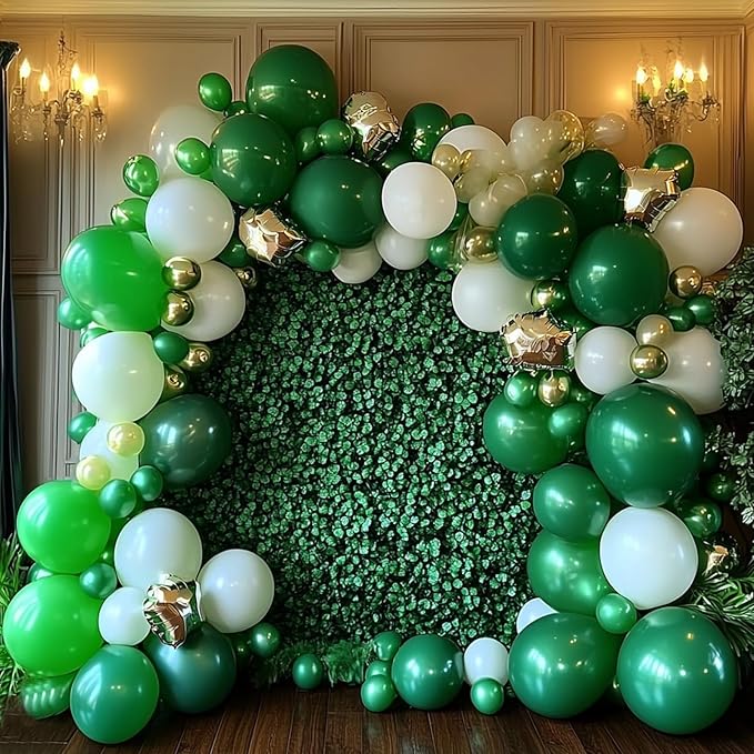 Green Latex Balloons, 150pcs 5 inches Dark Green Round Helium Balloons for or Dark Green Themed Wedding Graduation Anniversary Birthday Party Backdrop Decorations
