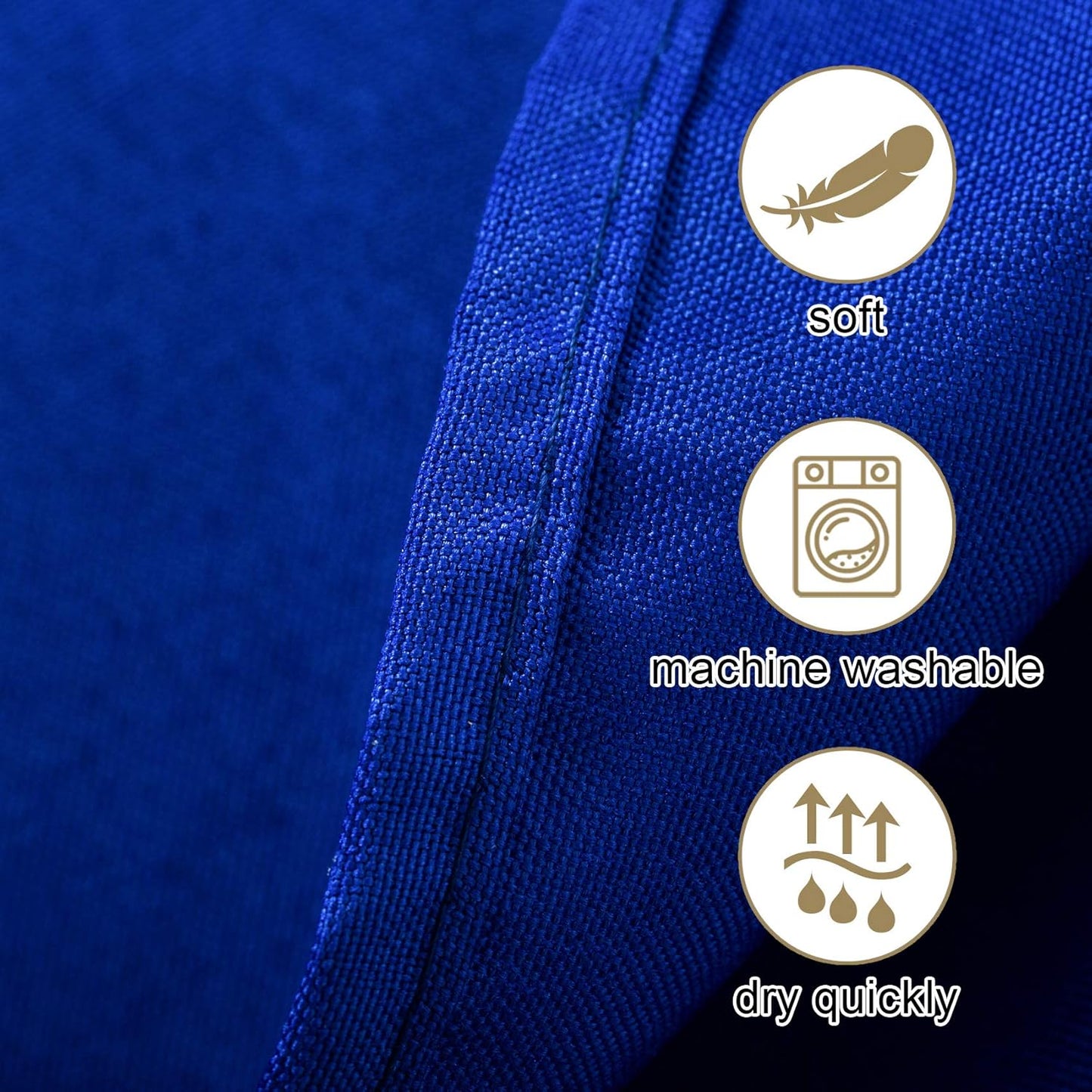 Ascoza 2pack 90 Inch Royal Blue Round Tablecloth in Washable Polyester Fabric for Wedding/Banquet/Restaurant/Parties